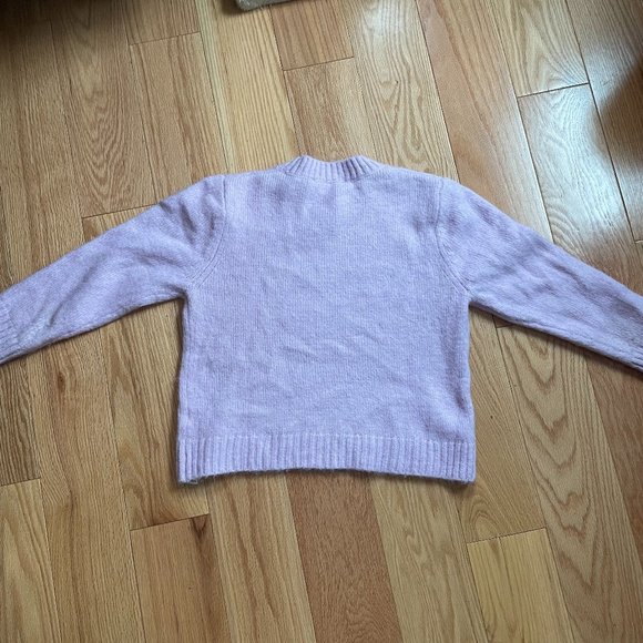 NWOT Cozy pink cropped sweater, Size L - Picture 3 of 5